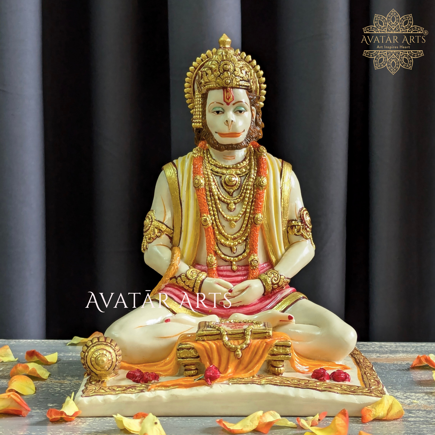 Lord Hanuman Idol in Marble Powder