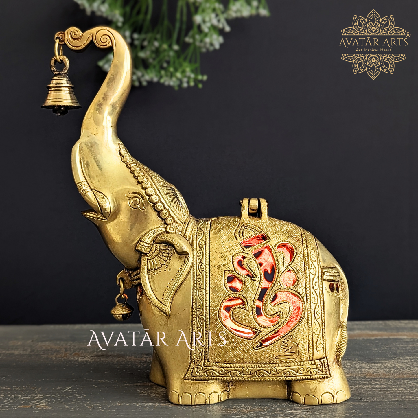 Uptrunk Elephant cum lamp for Home Decor