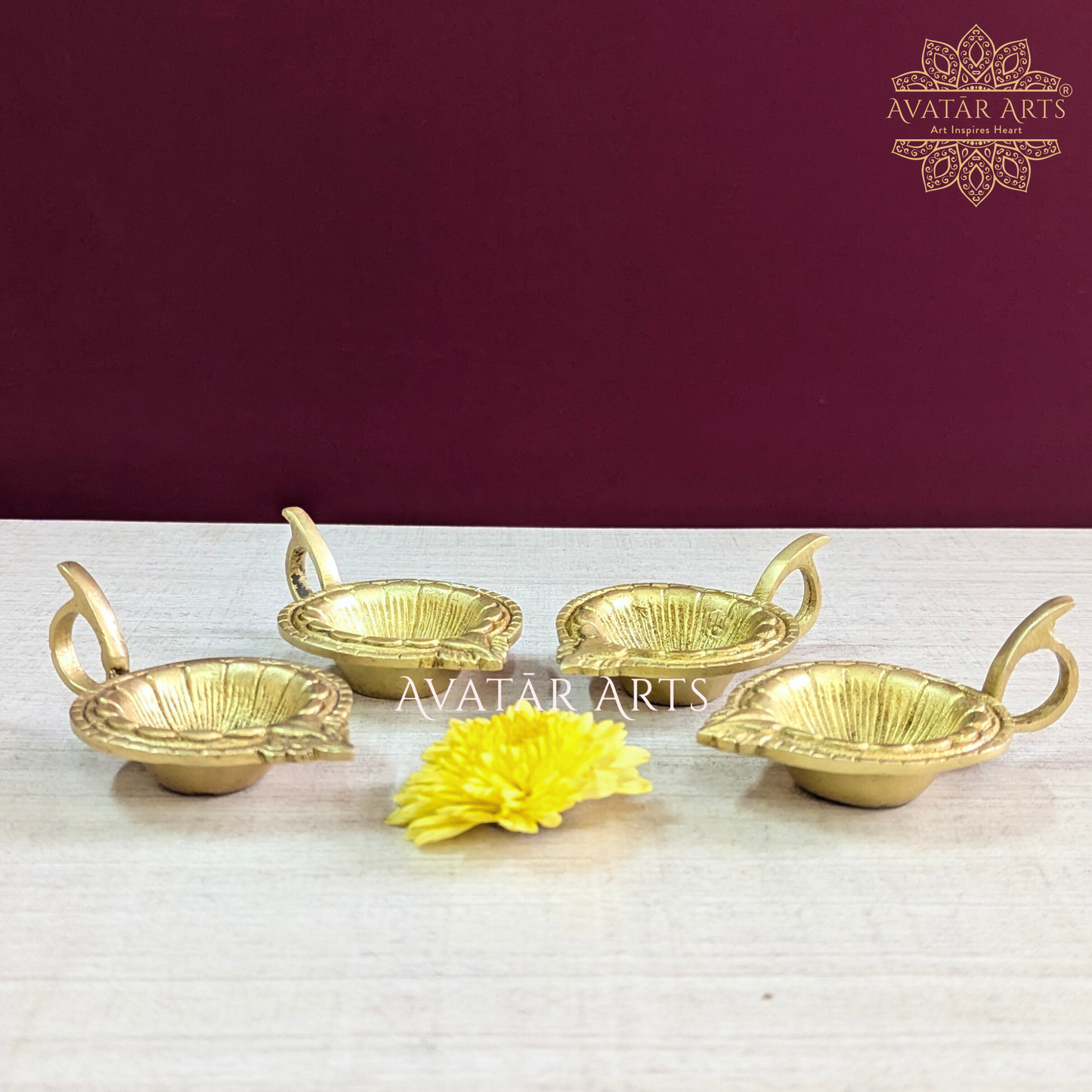 Diya with Handle Set of 4