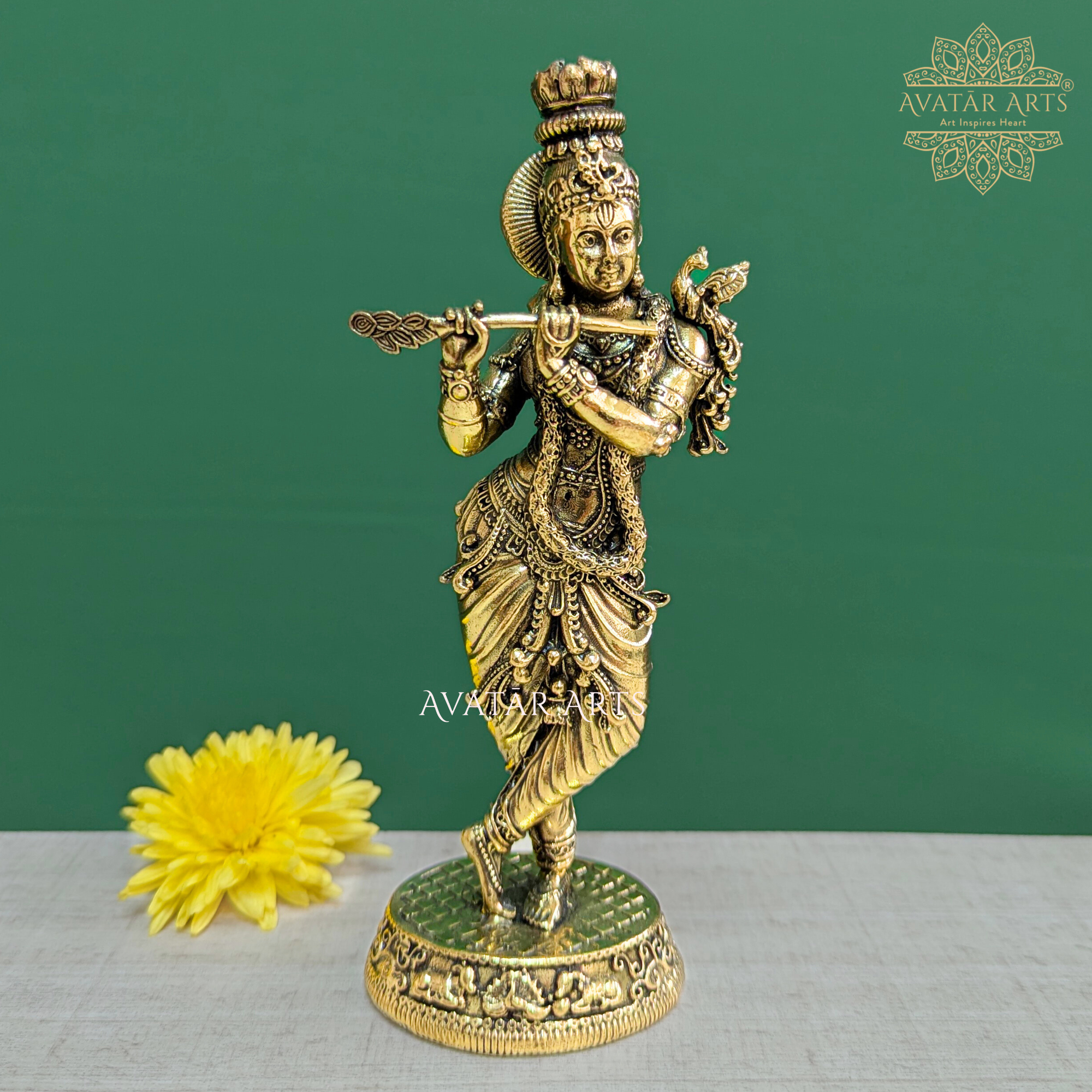 Brass Lord Krishna