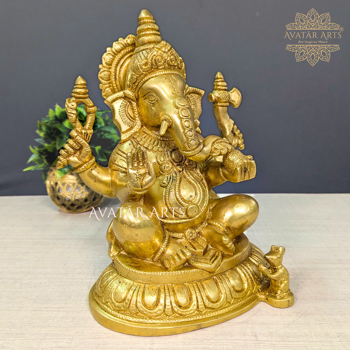 Lord Ganesha Idol In Brass For Home temple