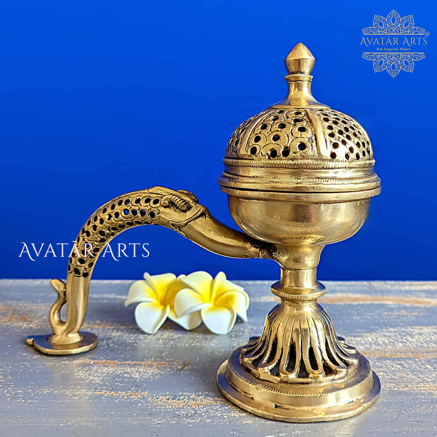 Dhoop Burner with Handle and Lid