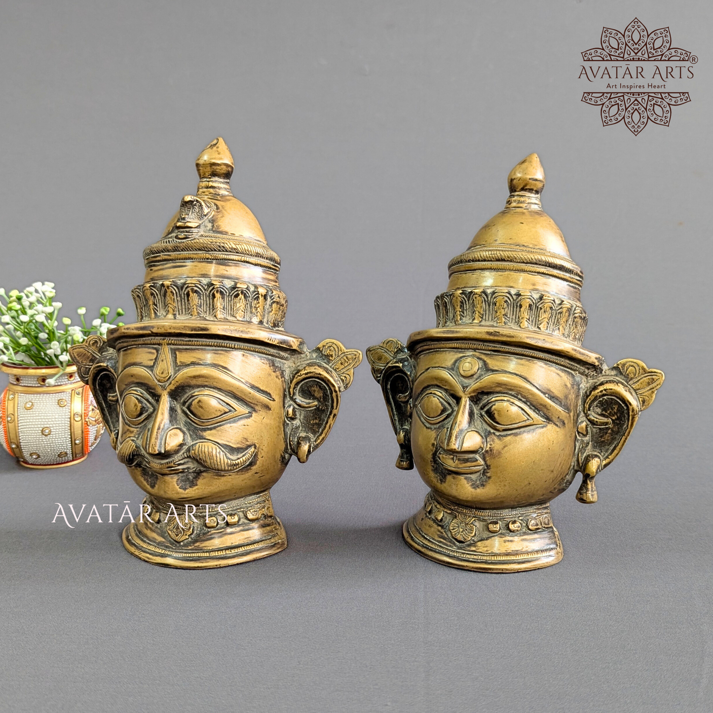 Shiva Parvati Mask For Home Decor