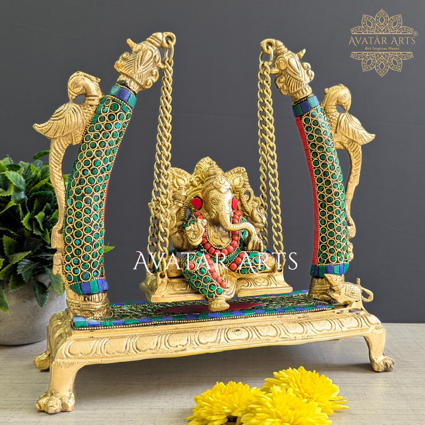 Brass Swing Lord Ganesha