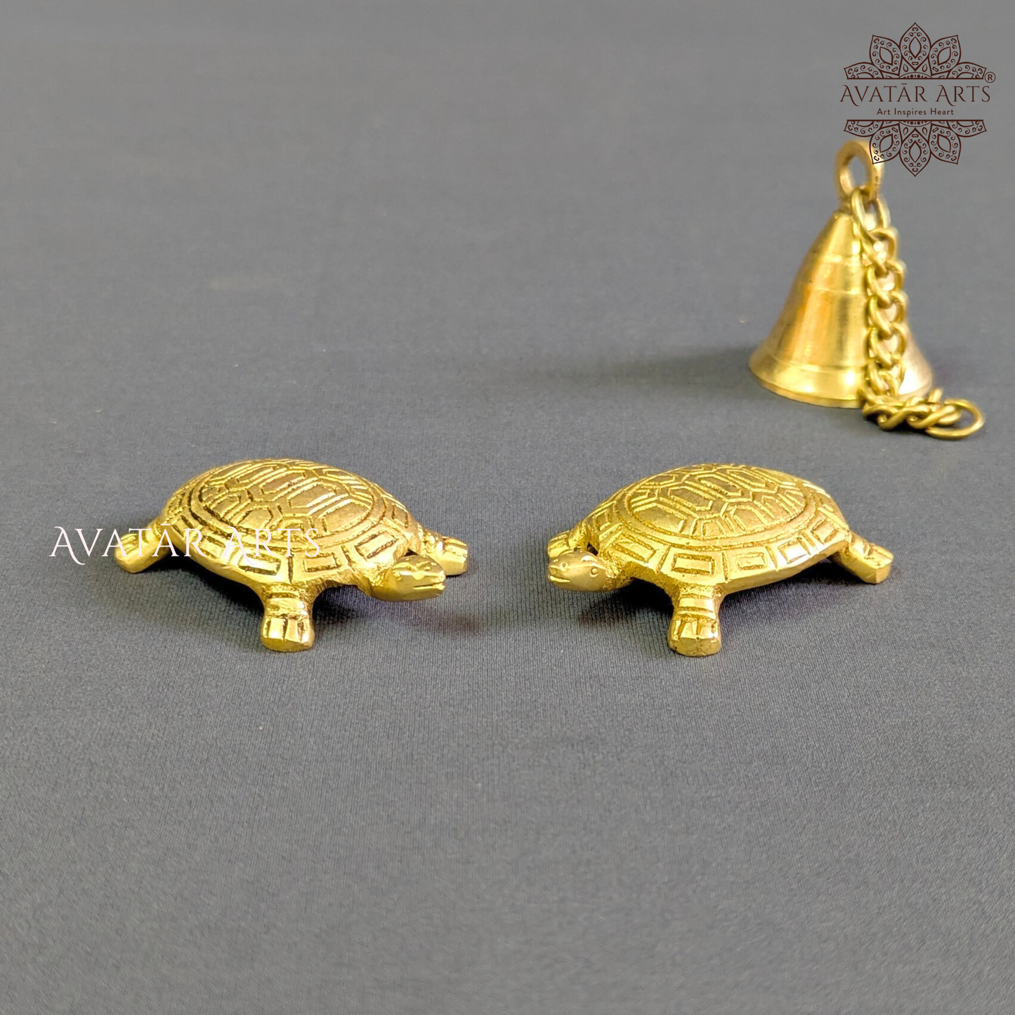 Brass Lo Shu Grid Tortoise