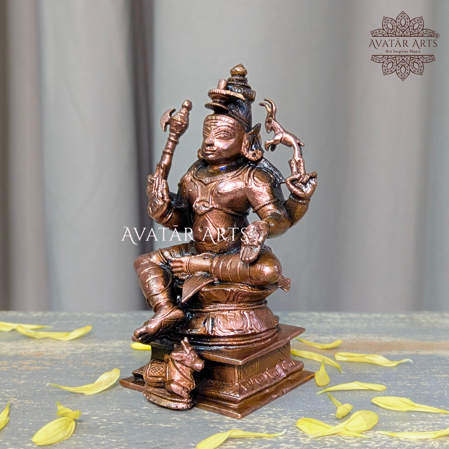 Lord Shiva idol in Copper
