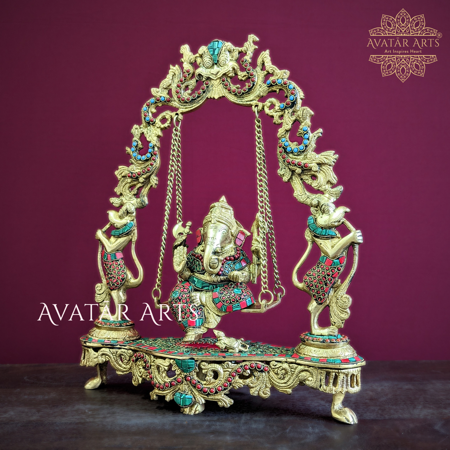 Ganesha Swing with Temple Arch