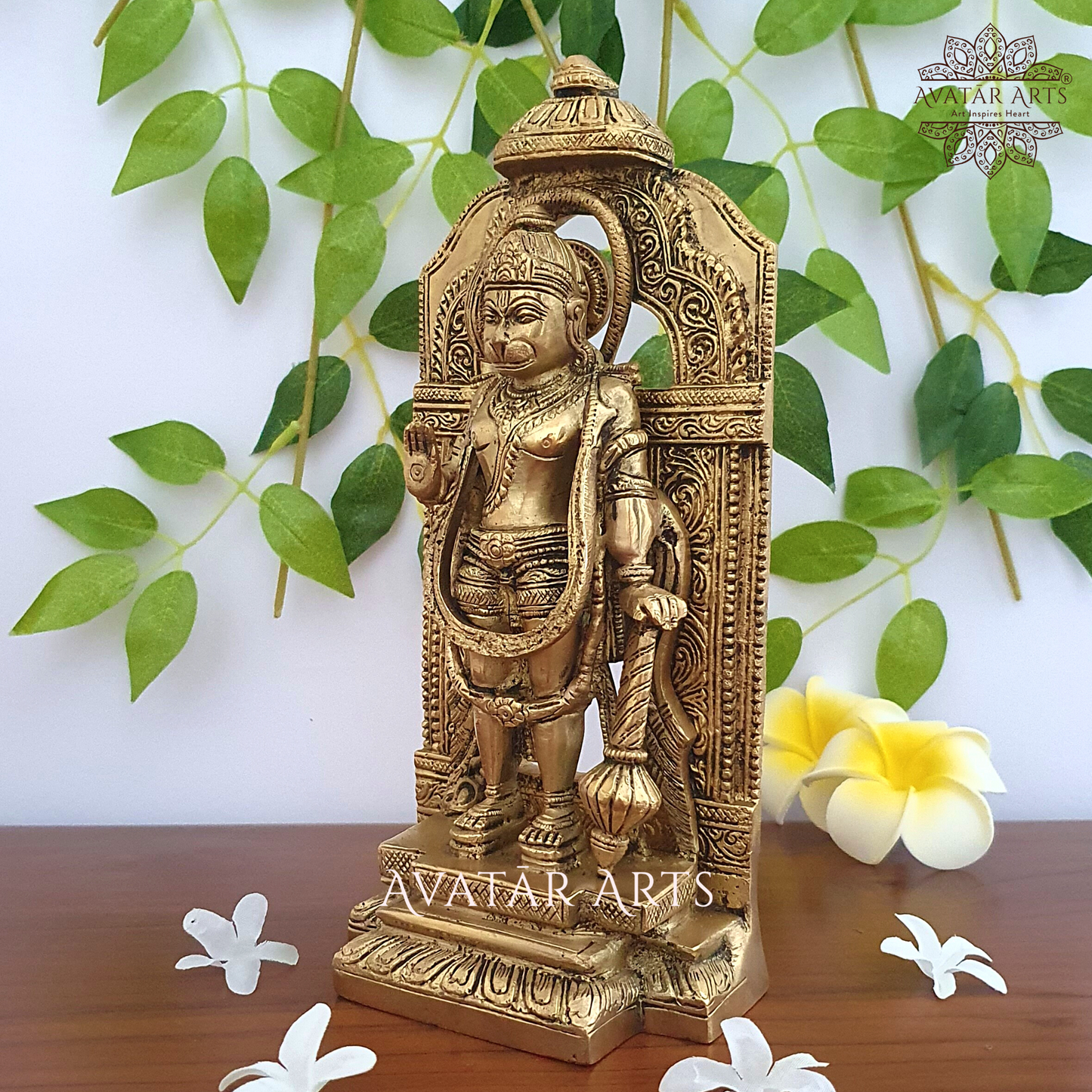 Standing Hanuman Statue in Brass