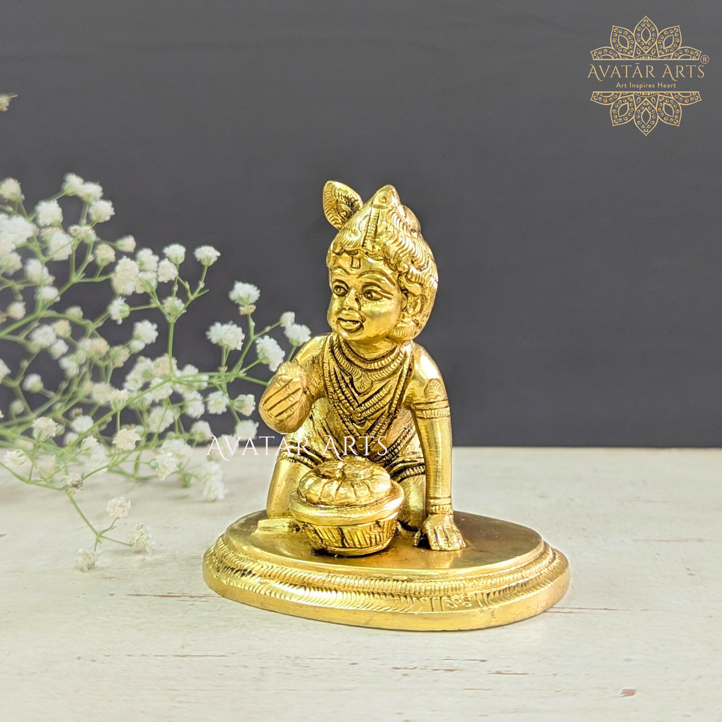 Brass Baby Krishna / Maakhan Krishna