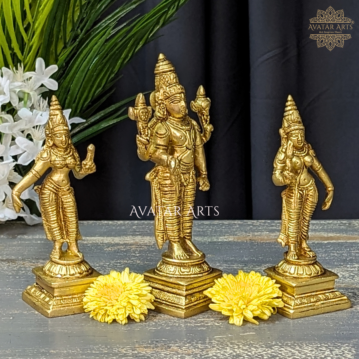 Lord Venkateshwara with Shridevi and Bhudevi