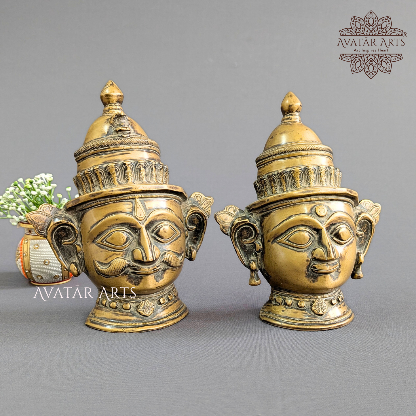 Shiva Parvati Mask For Home Decor