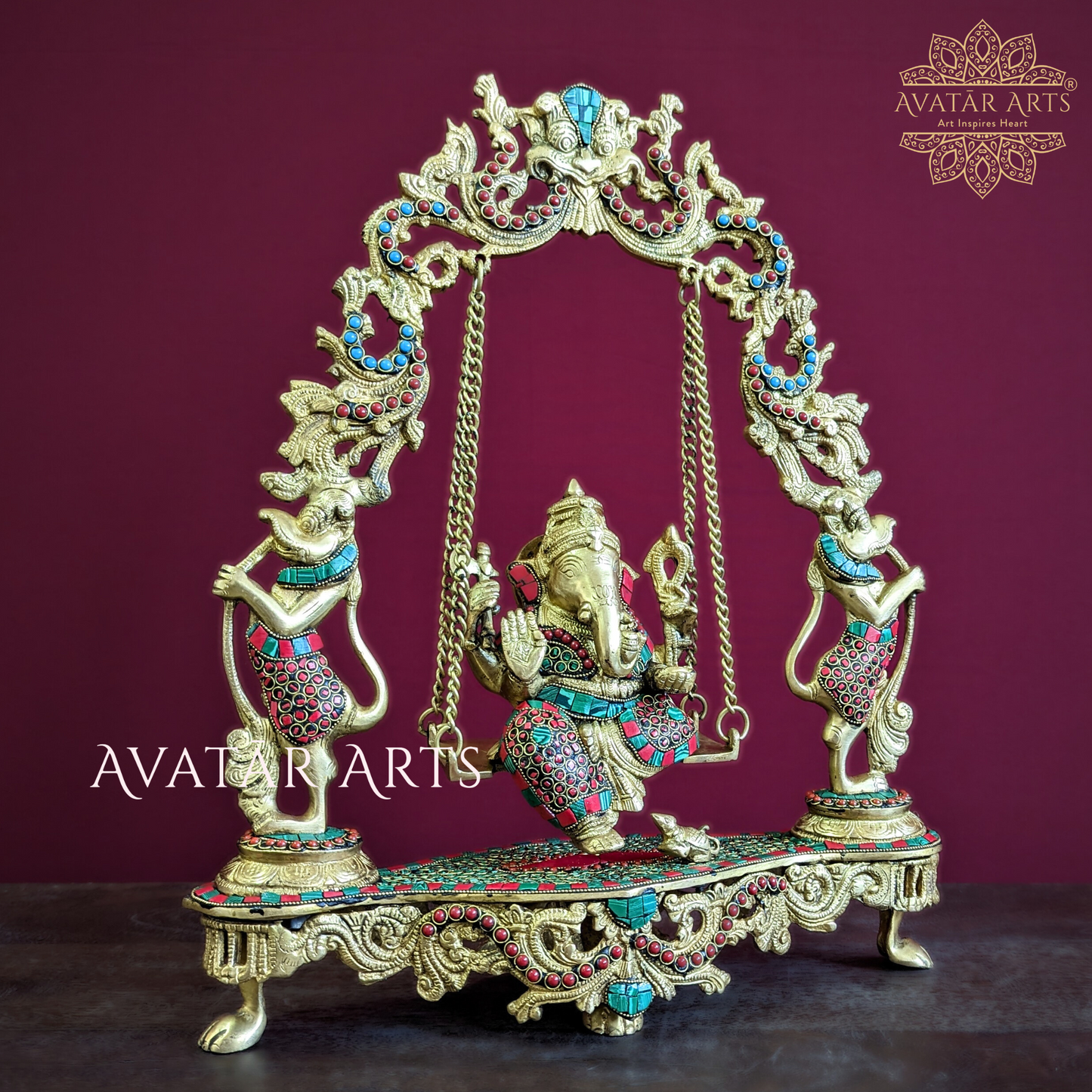 Ganesha Swing with Temple Arch