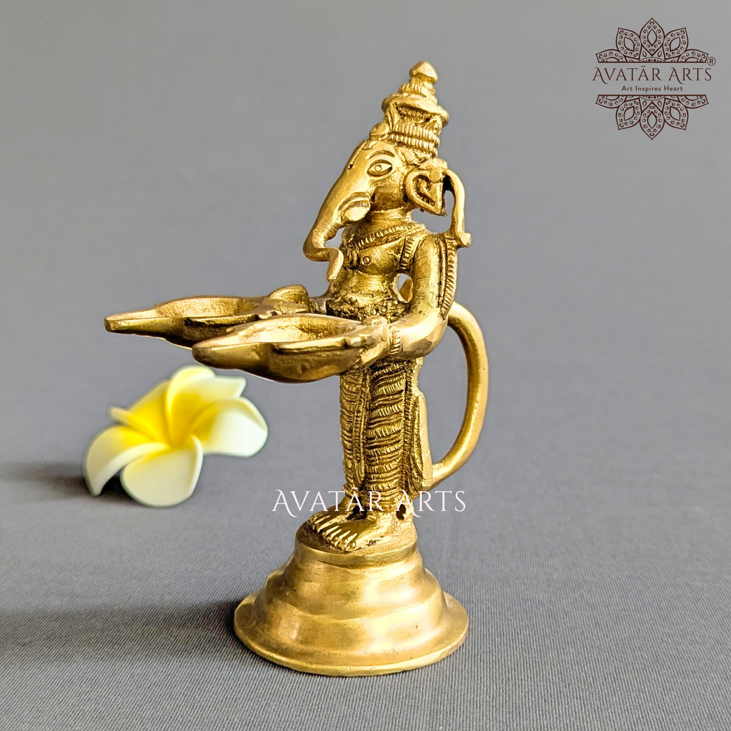 Brass Ganesha Lamp Aarti