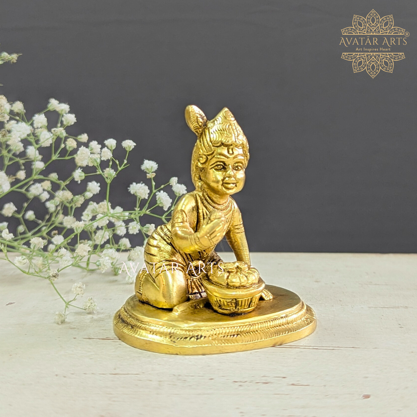 Brass Baby Krishna / Maakhan Krishna
