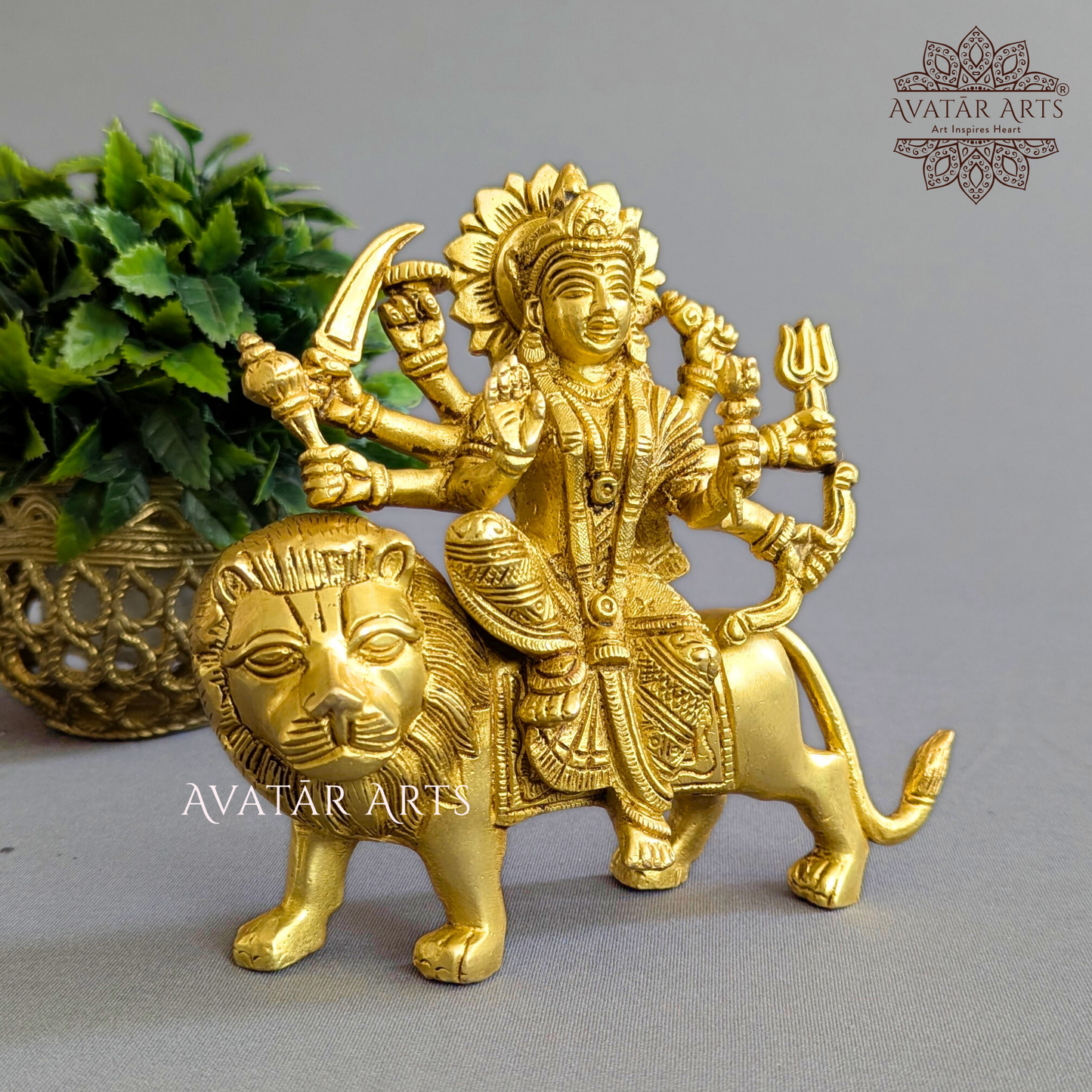 Brass Durga devi