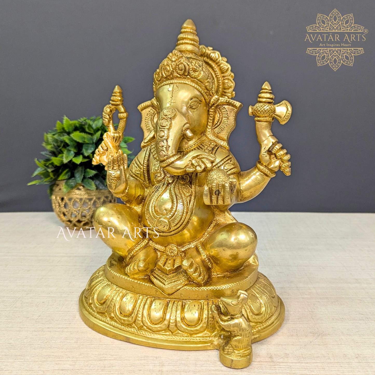 Lord Ganesha Idol In Brass For Home temple