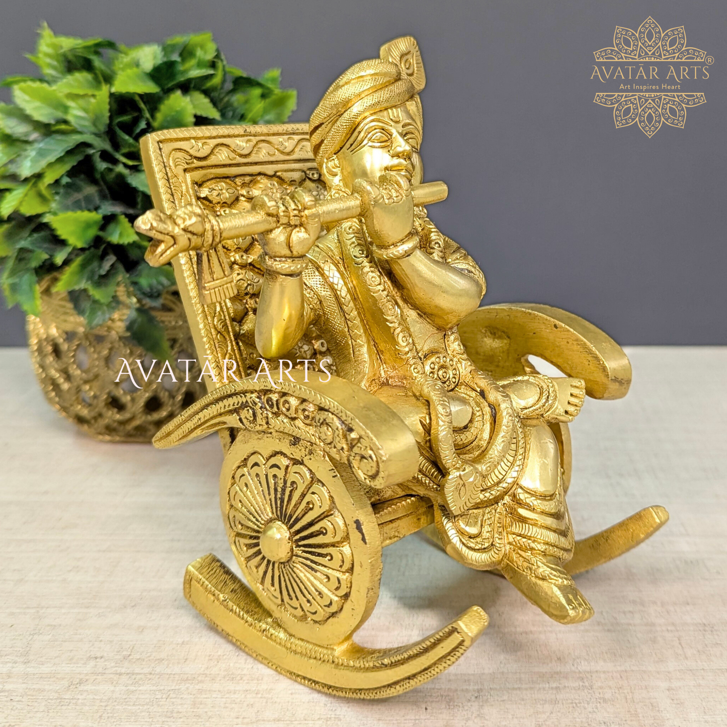 Brass Krishna Rocking Chair