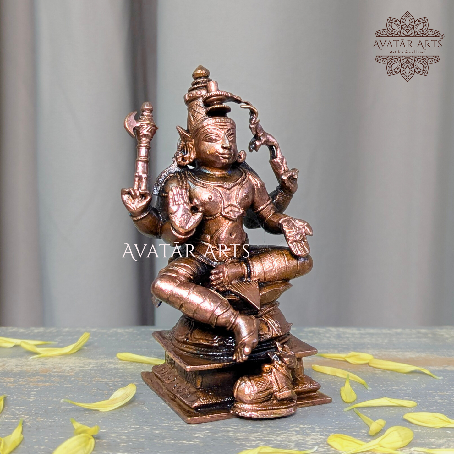 Lord Shiva idol in Copper