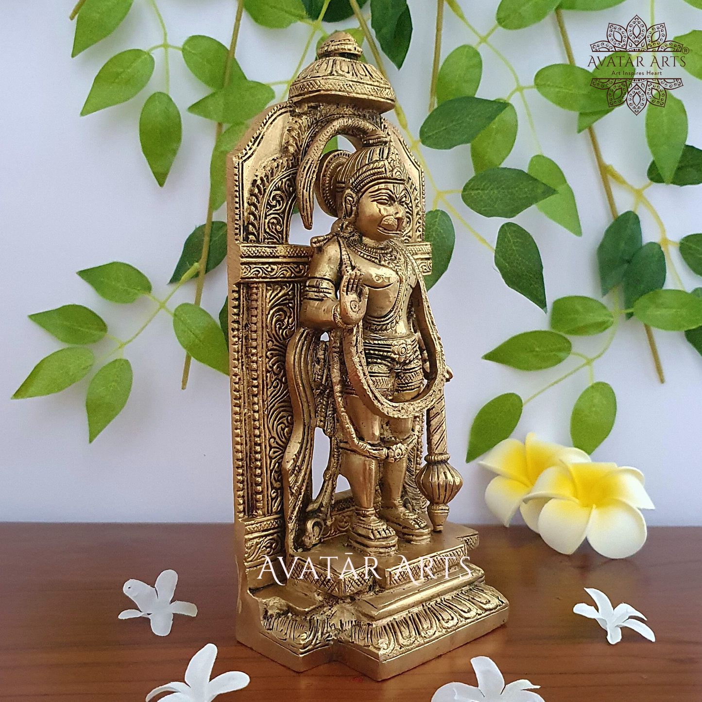 Standing Hanuman Statue in Brass