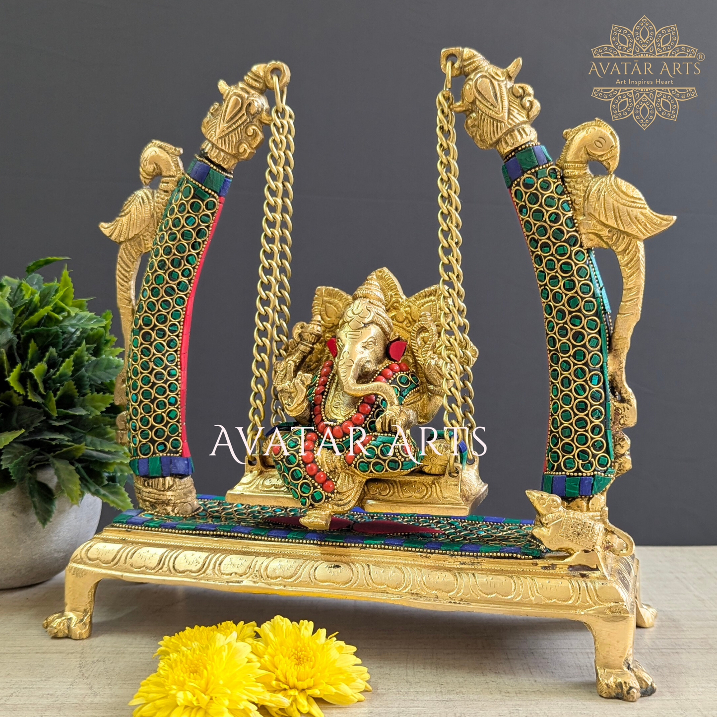 Brass Swing Lord Ganesha