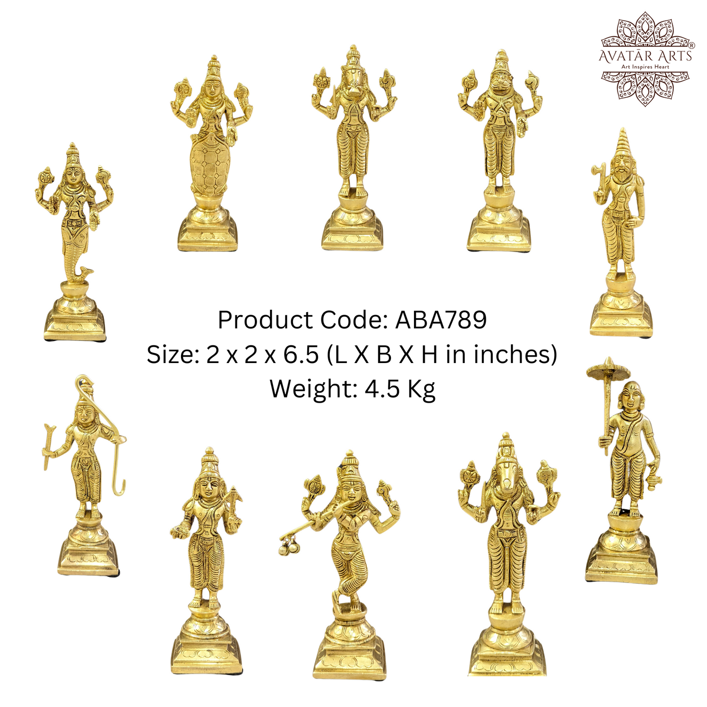 Dashavatar Set in Brass