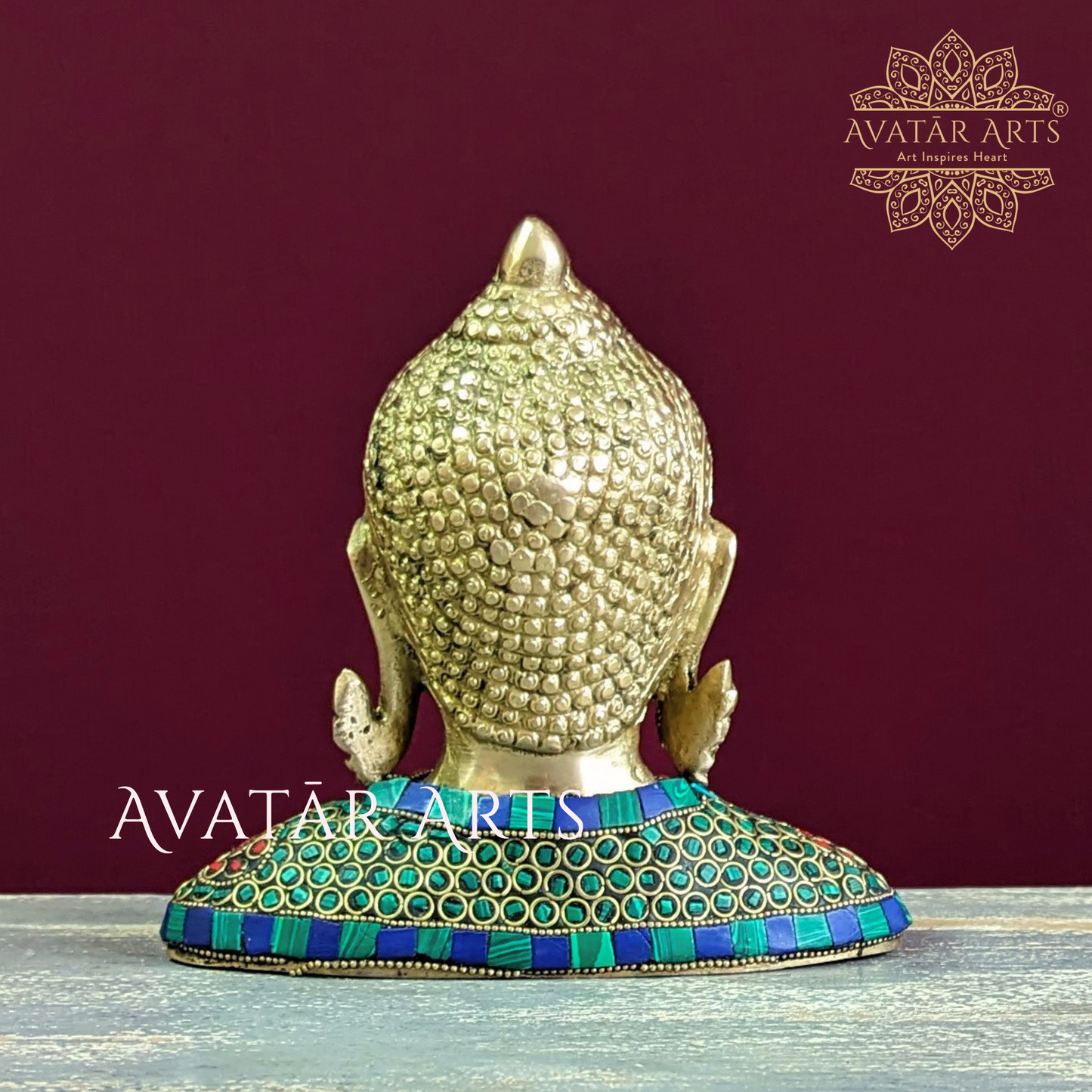 Brass Buddha Bust for Peace