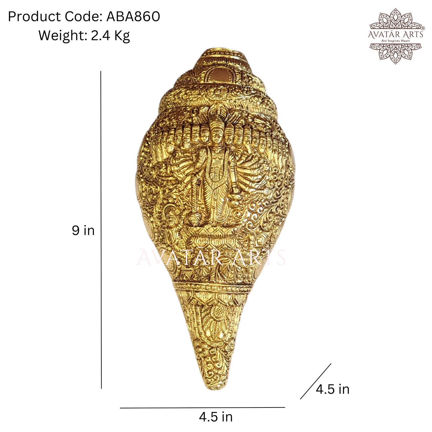 Brass Conch/Vishwaroopdarshan