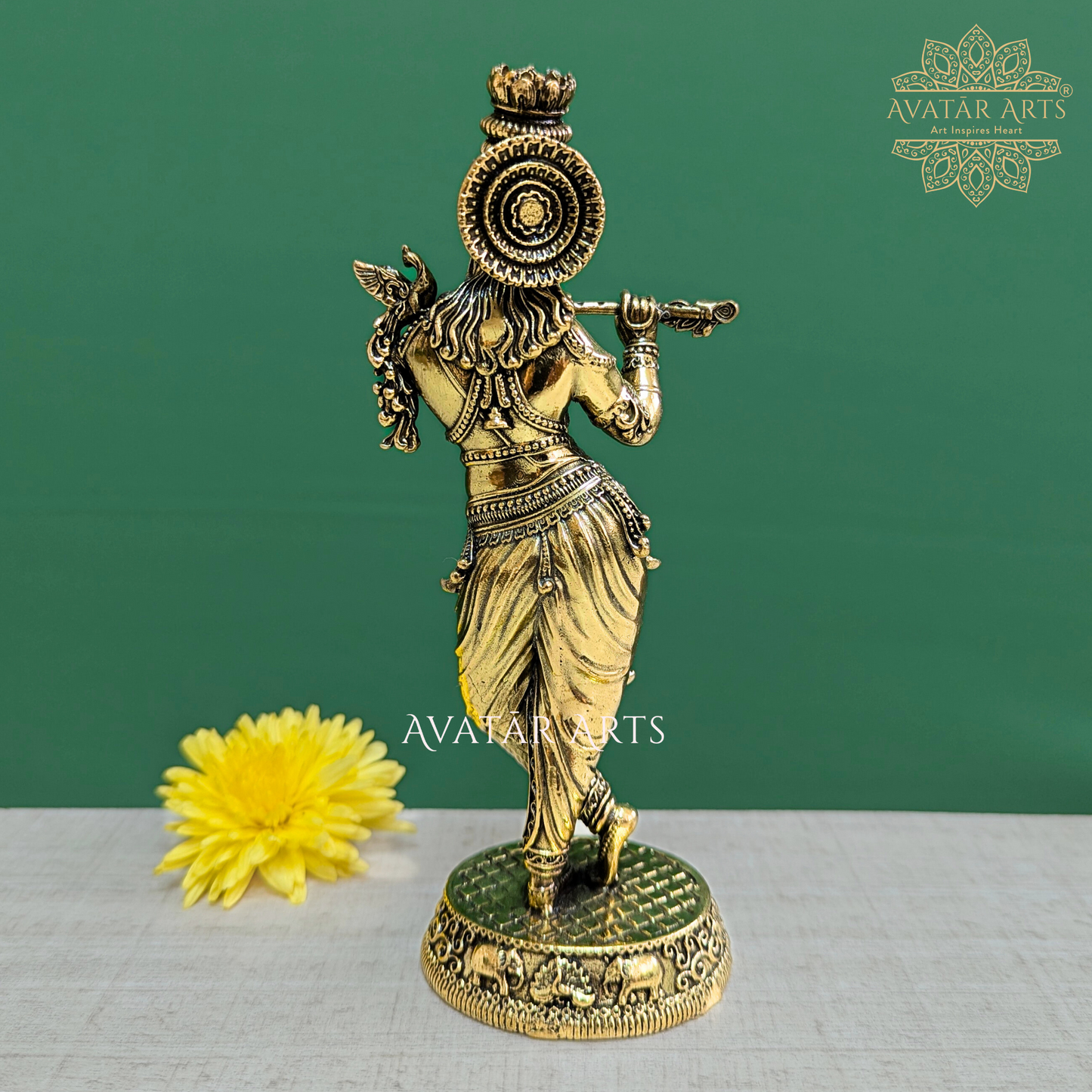 Brass Lord Krishna