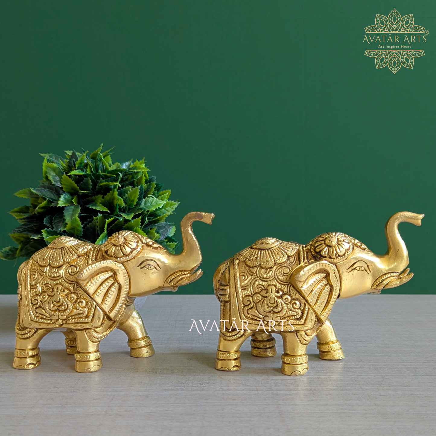 Uptrunk Elephant Pair