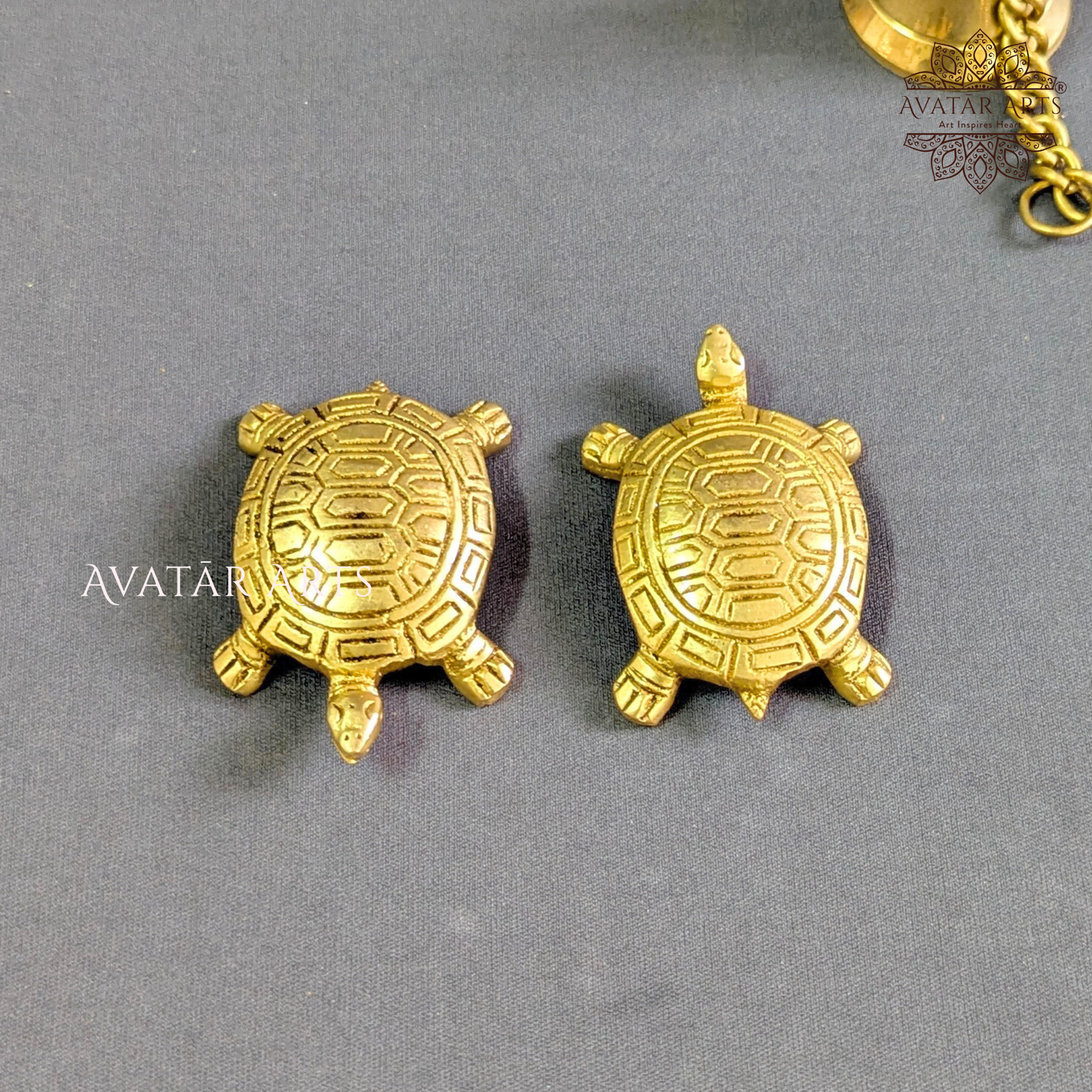 Brass Lo Shu Grid Tortoise