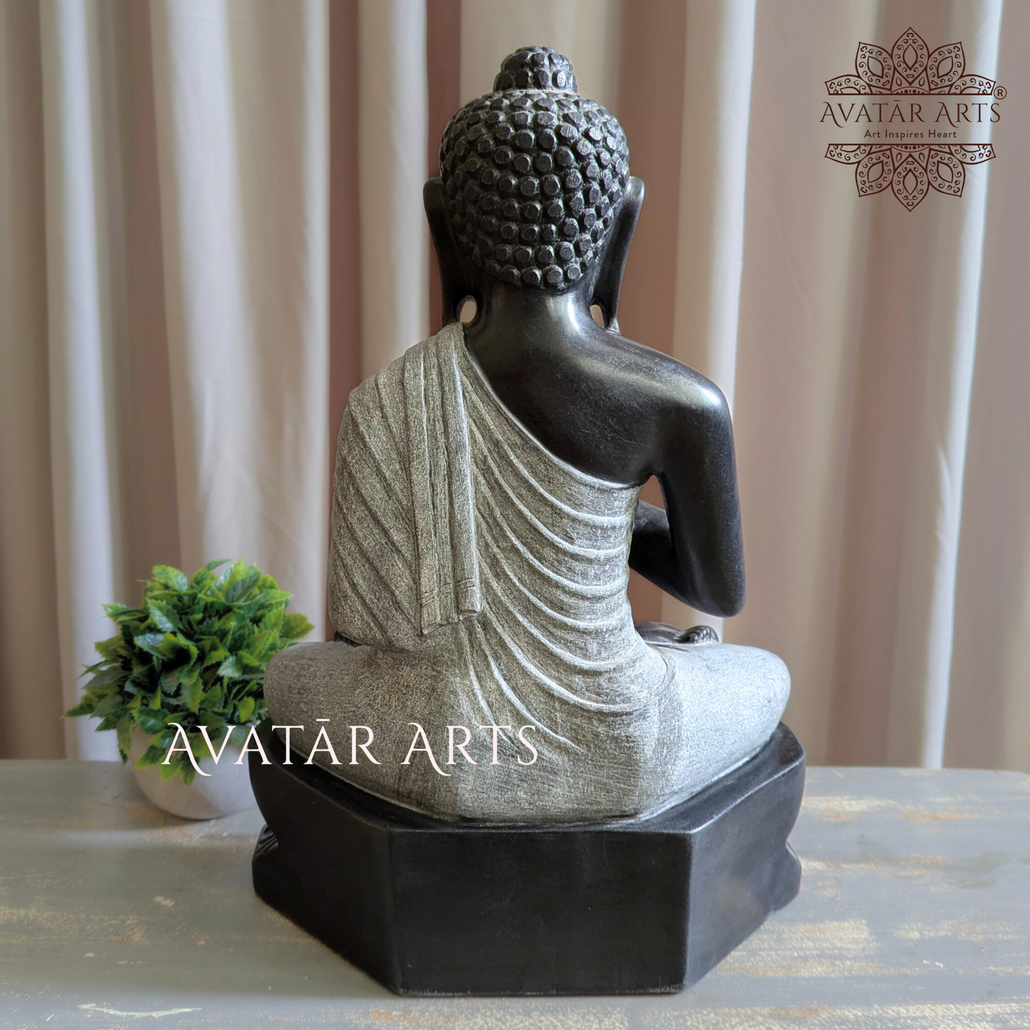 Black Marble Stone Lord Buddha