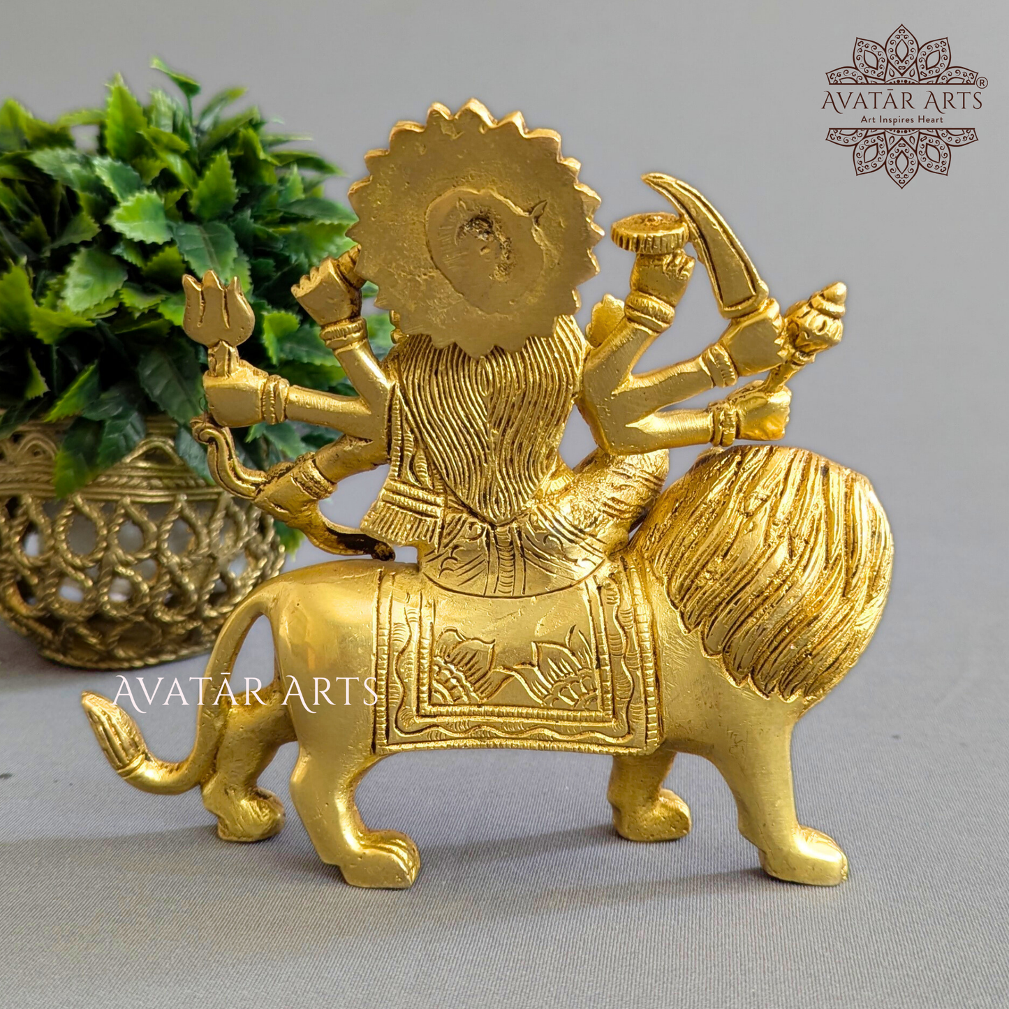 Brass Durga devi
