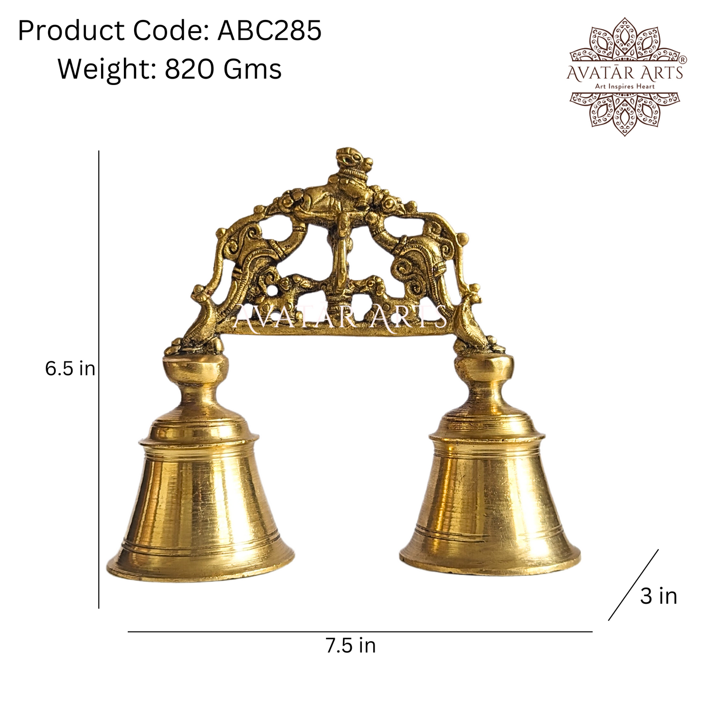 Double Bell in Brass for Daily Use