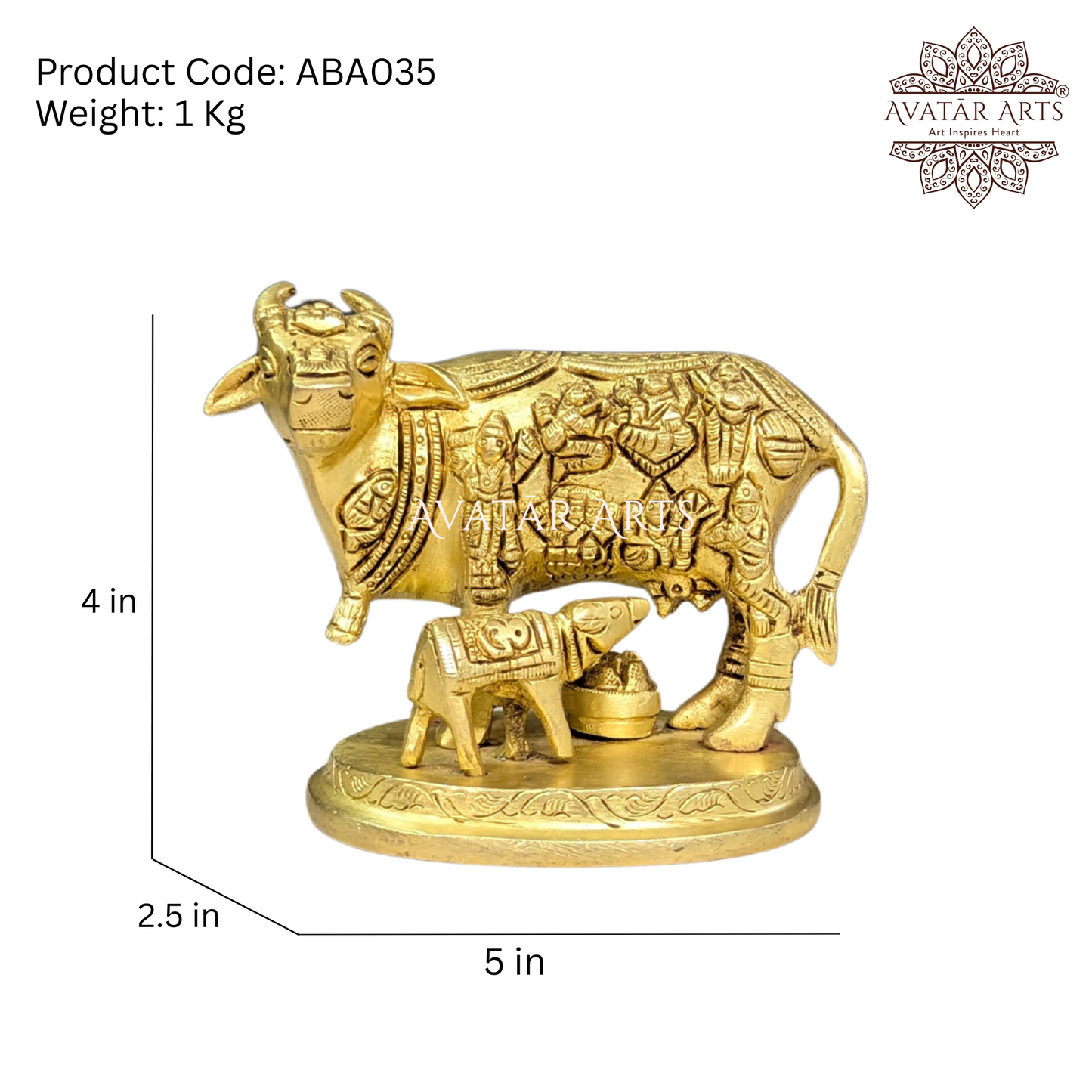 Brass Cow and Calf