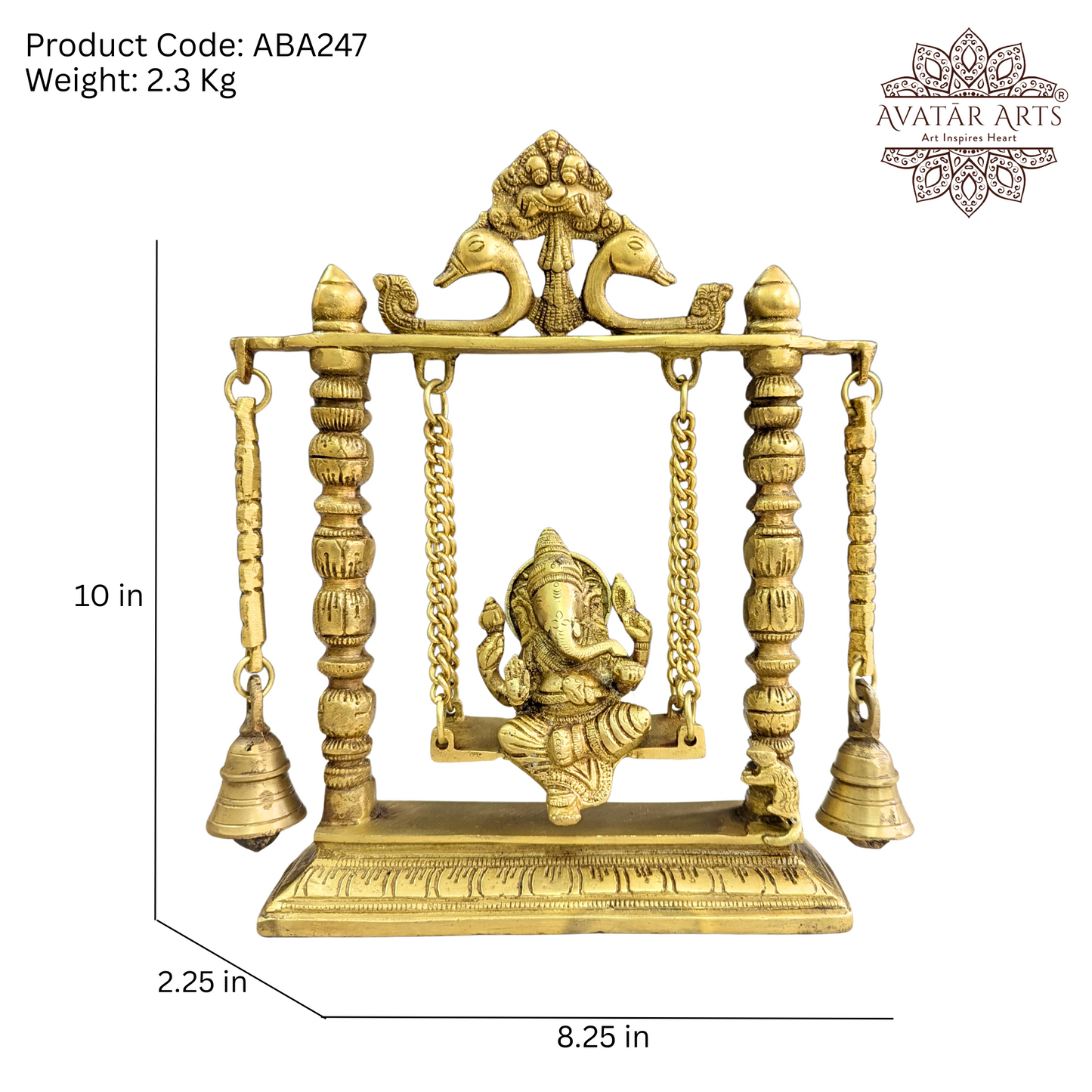 Brass Swing Ganesha