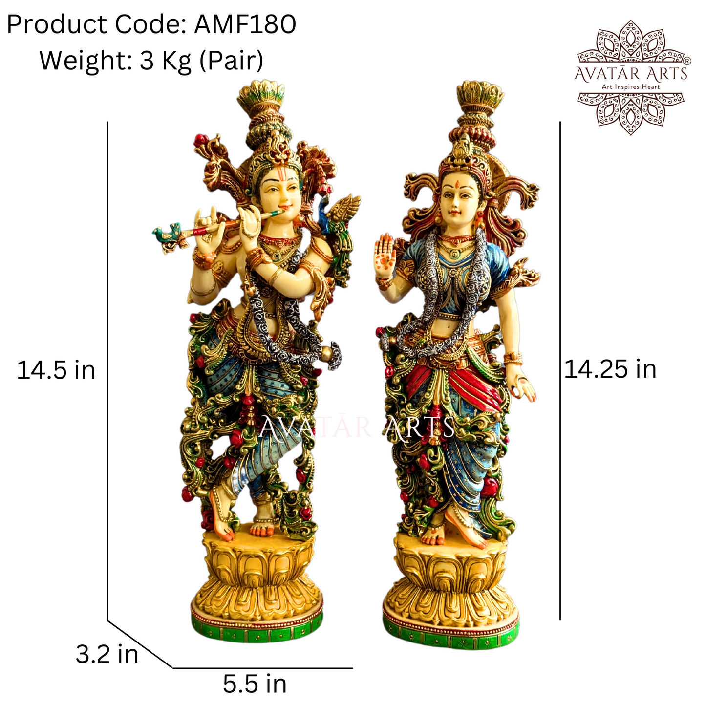 Shree Radha Krishna Statue for Home Temple