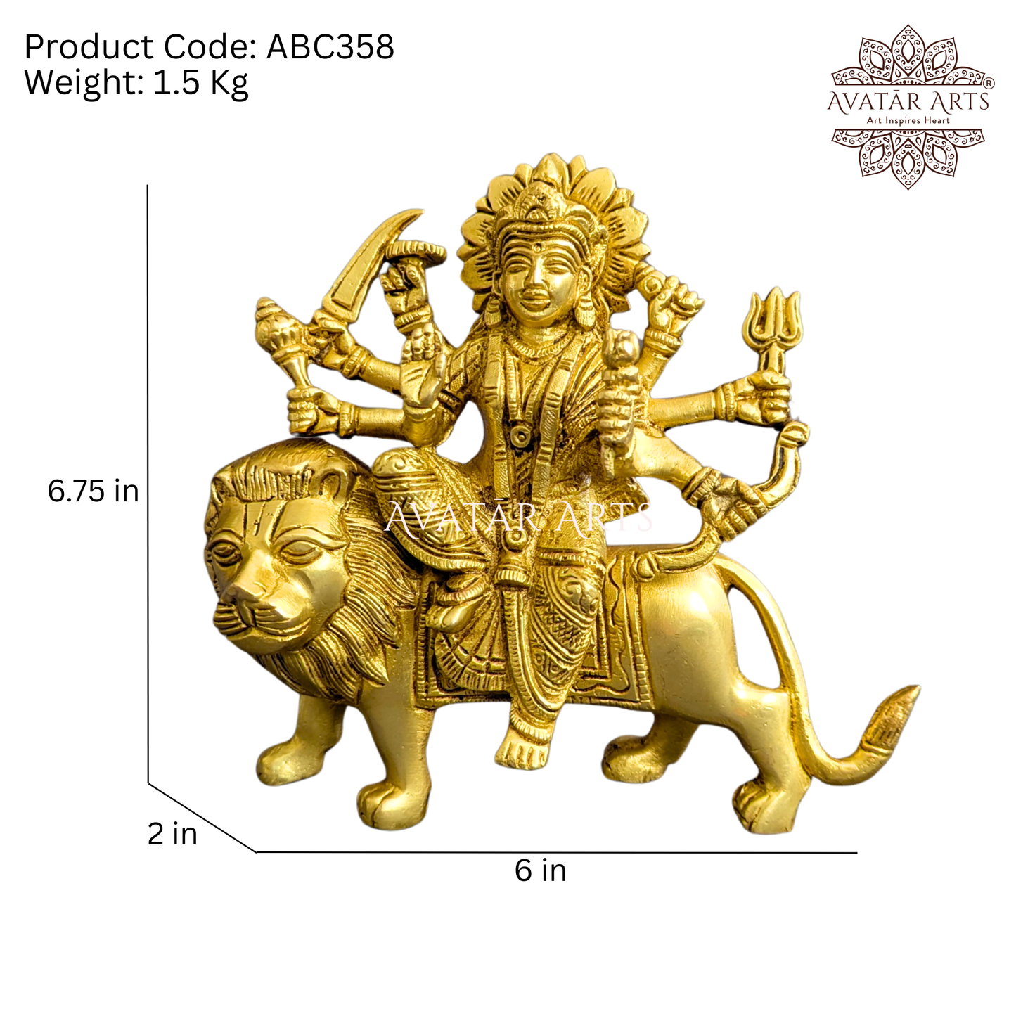 Brass Durga devi