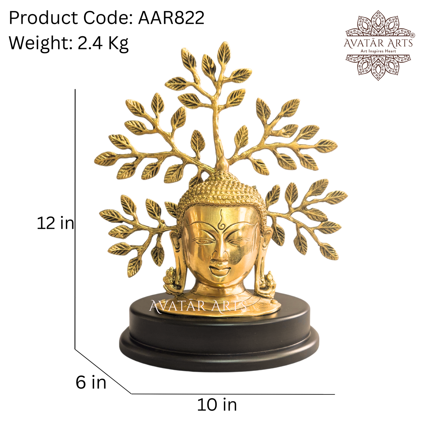 Buddha Face with Tree of Life