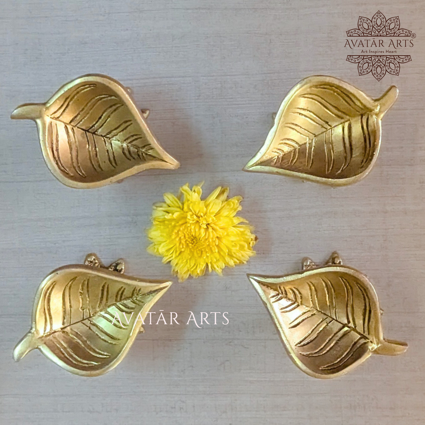 Leaf Shape Diya set of 4