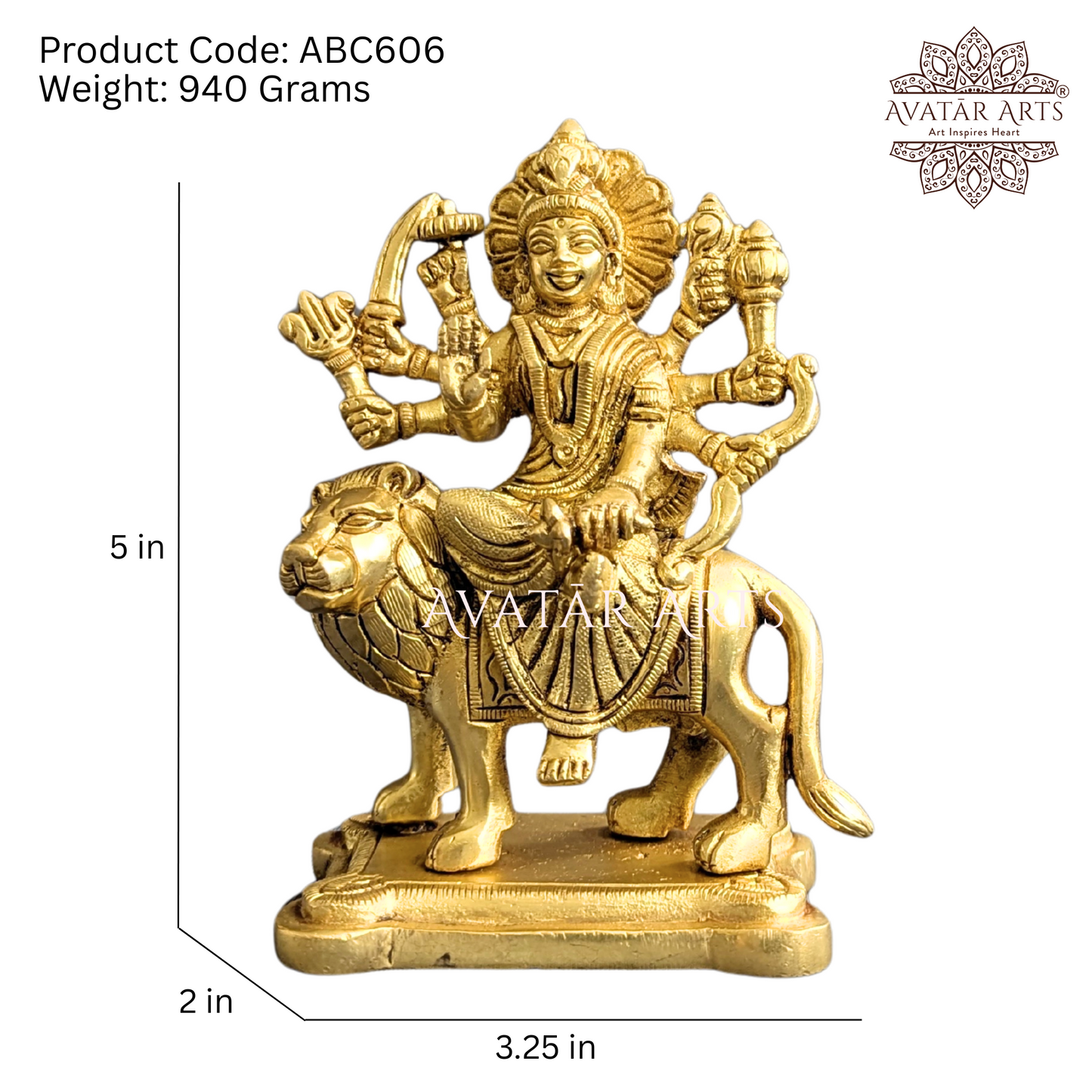 Brass Durga devi