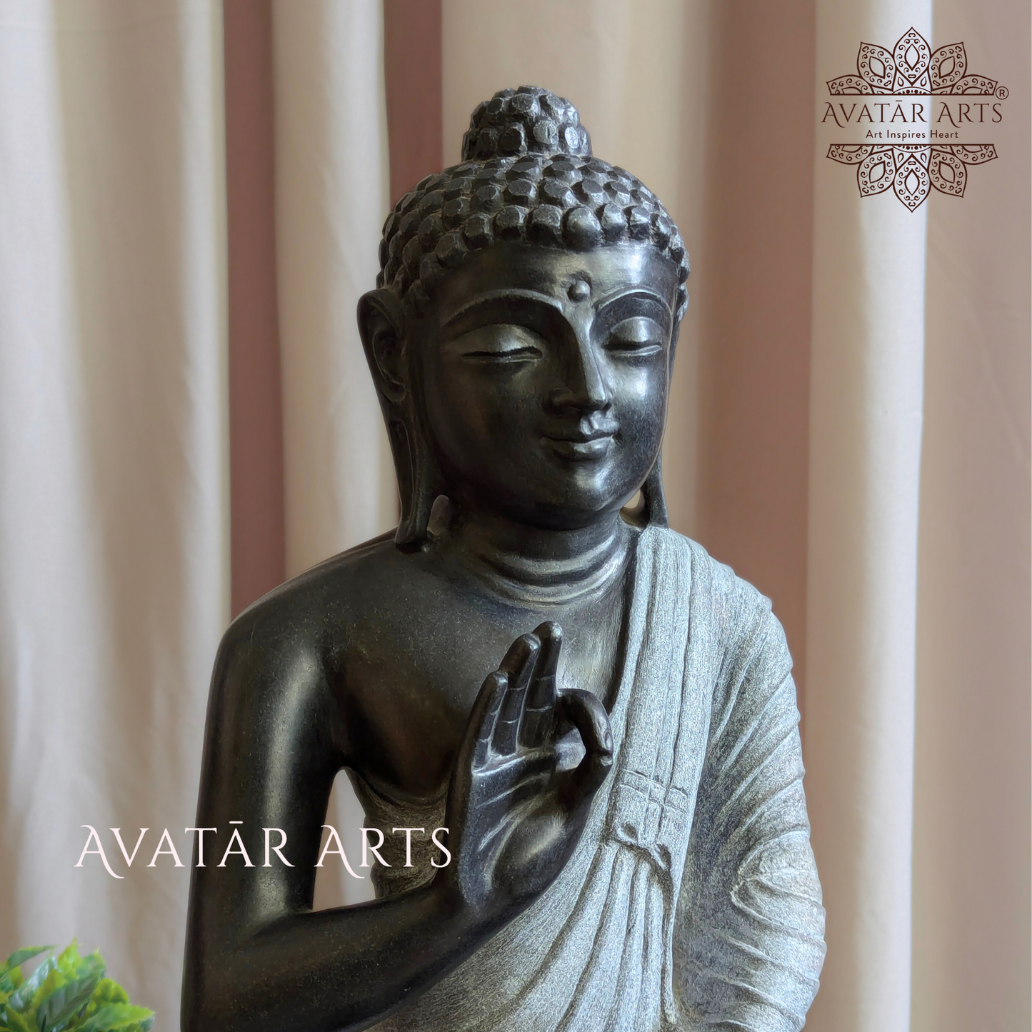 Black Marble Stone Lord Buddha