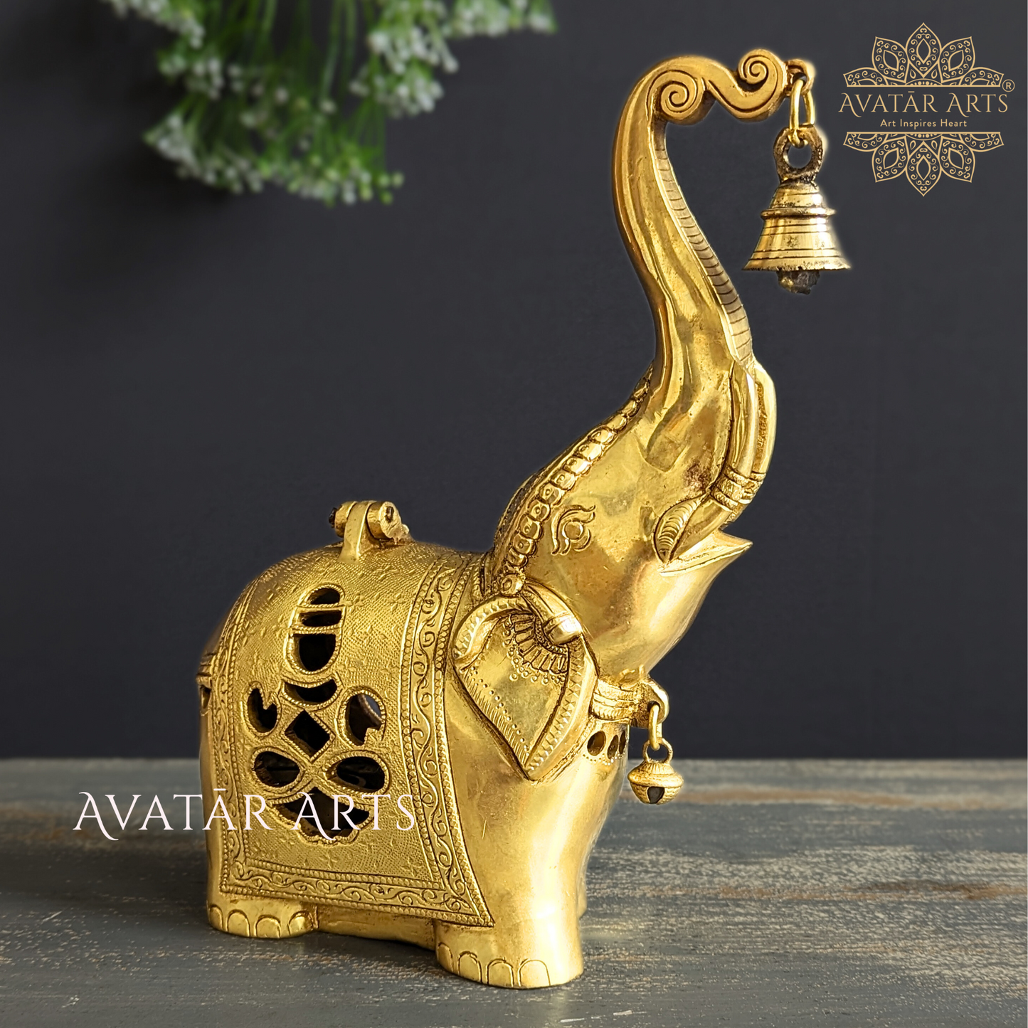 Uptrunk Elephant cum lamp for Home Decor
