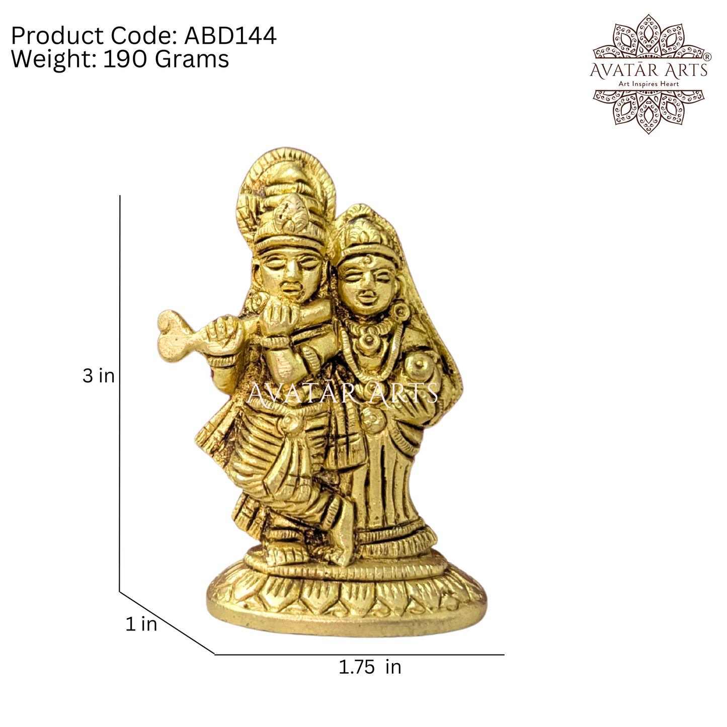 Brass Shree Radha Krishna