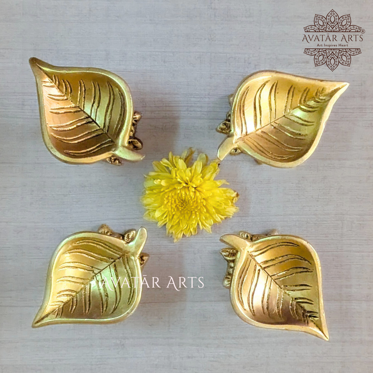 Leaf Shape Diya set of 4