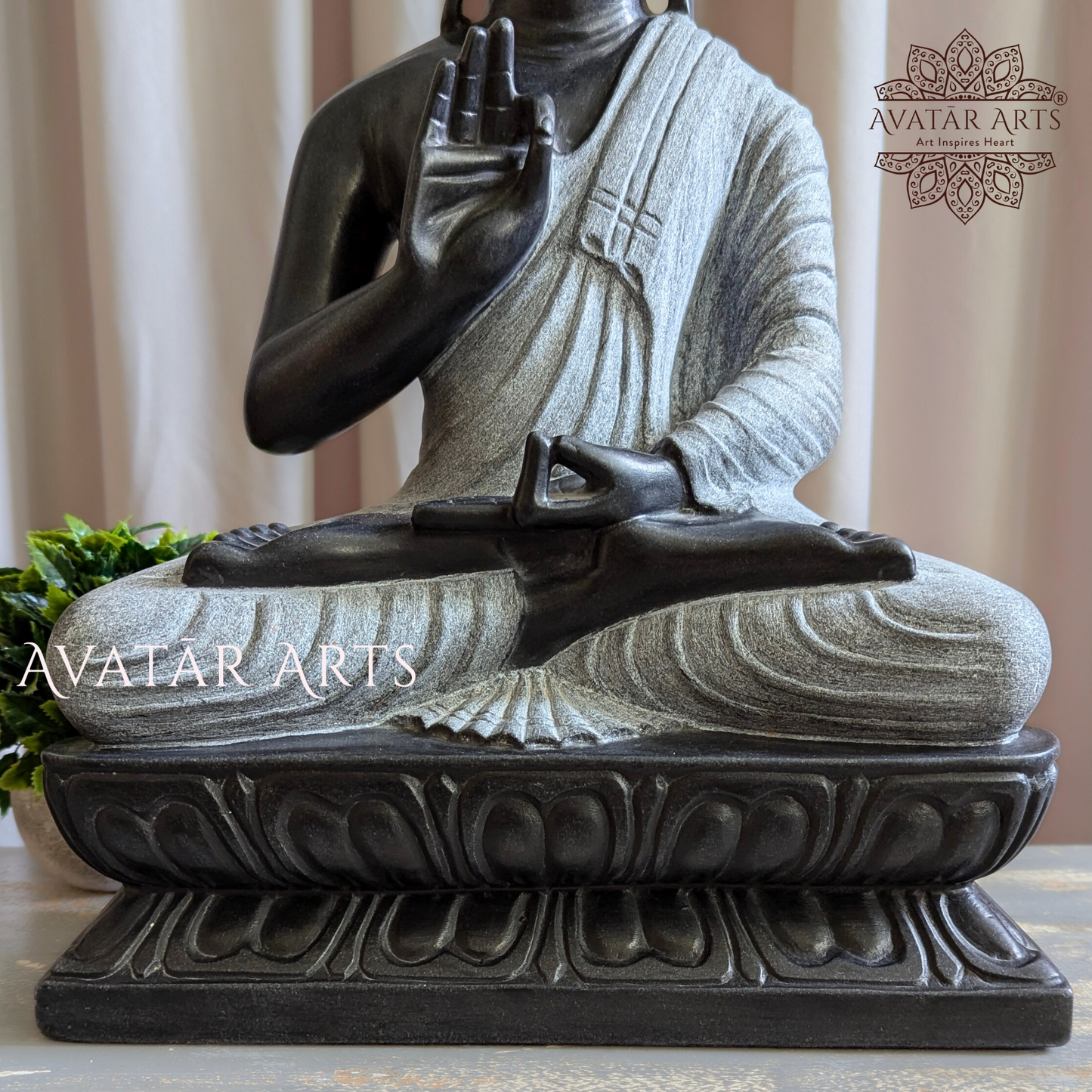 Black Marble Stone Lord Buddha