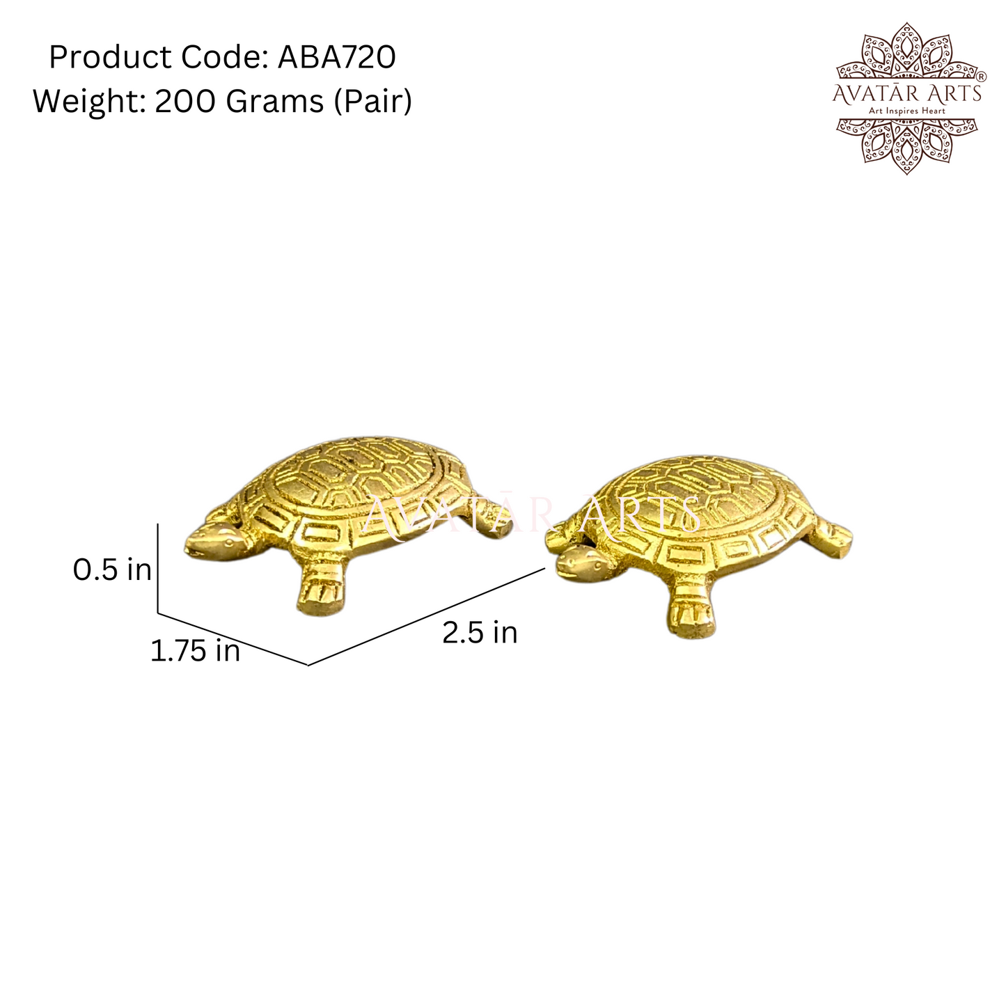 Brass Lo Shu Grid Tortoise