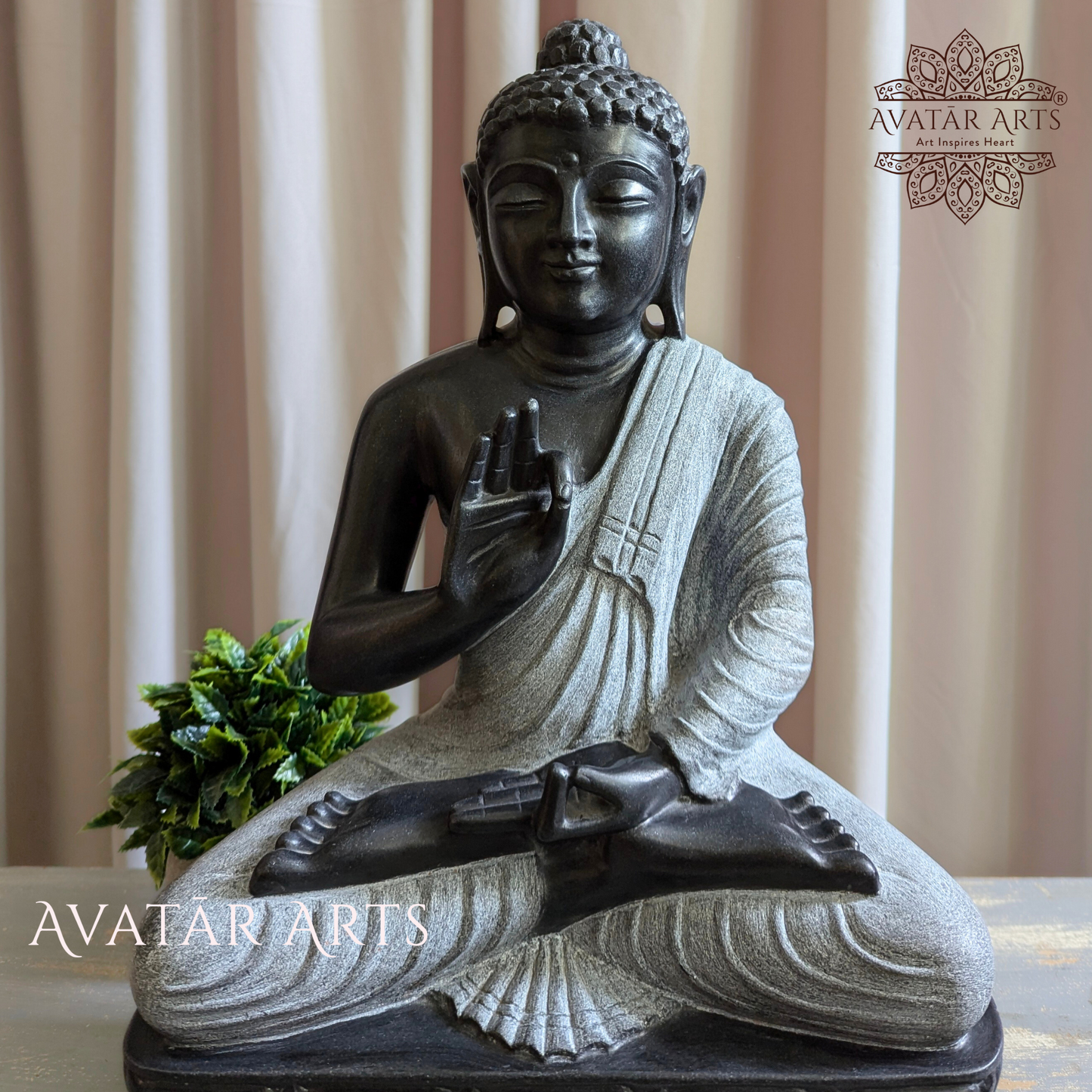 Black Marble Stone Lord Buddha