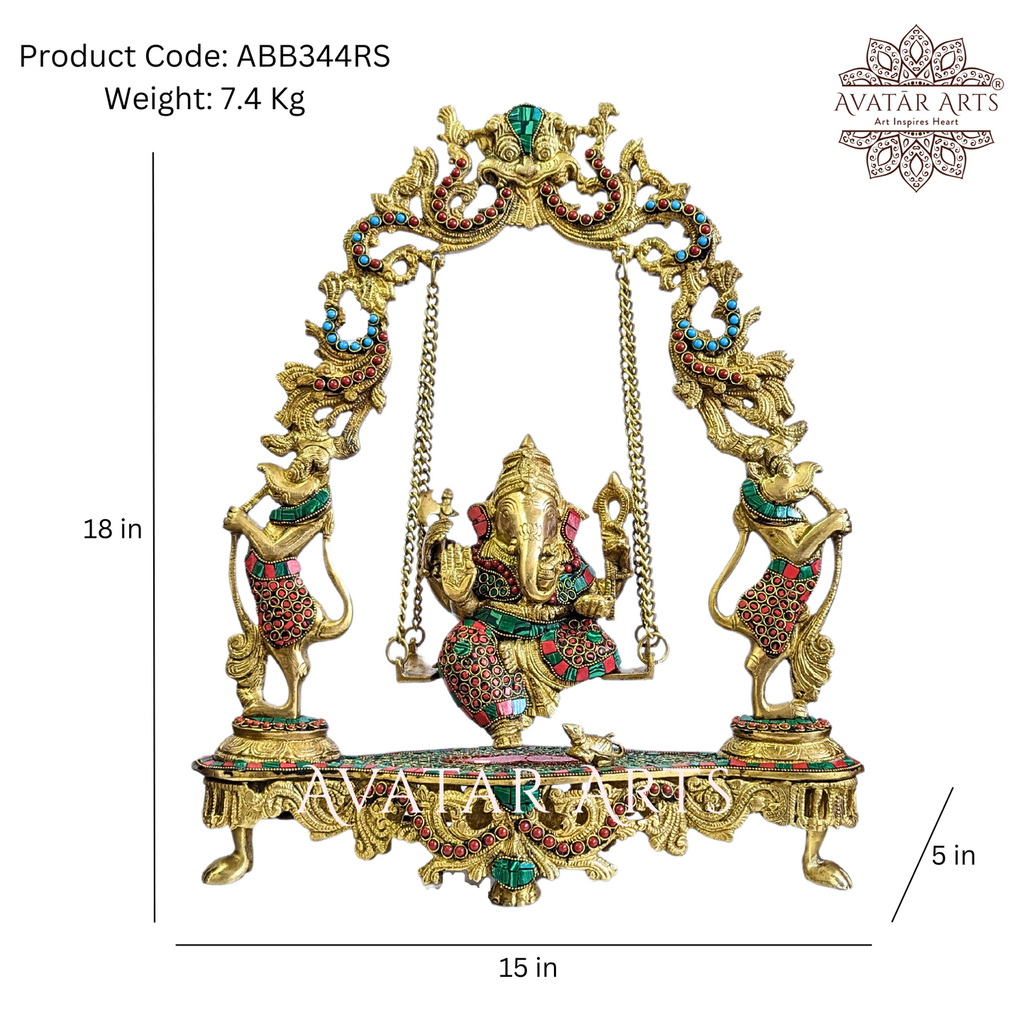 Ganesha Swing with Temple Arch