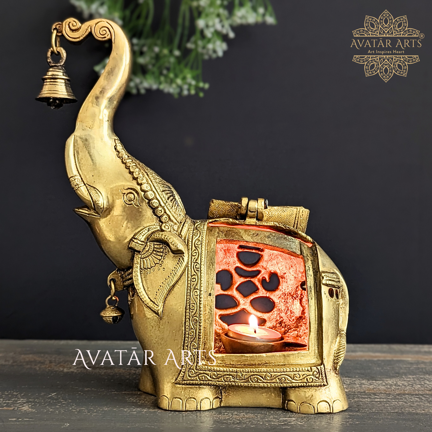 Uptrunk Elephant cum lamp for Home Decor
