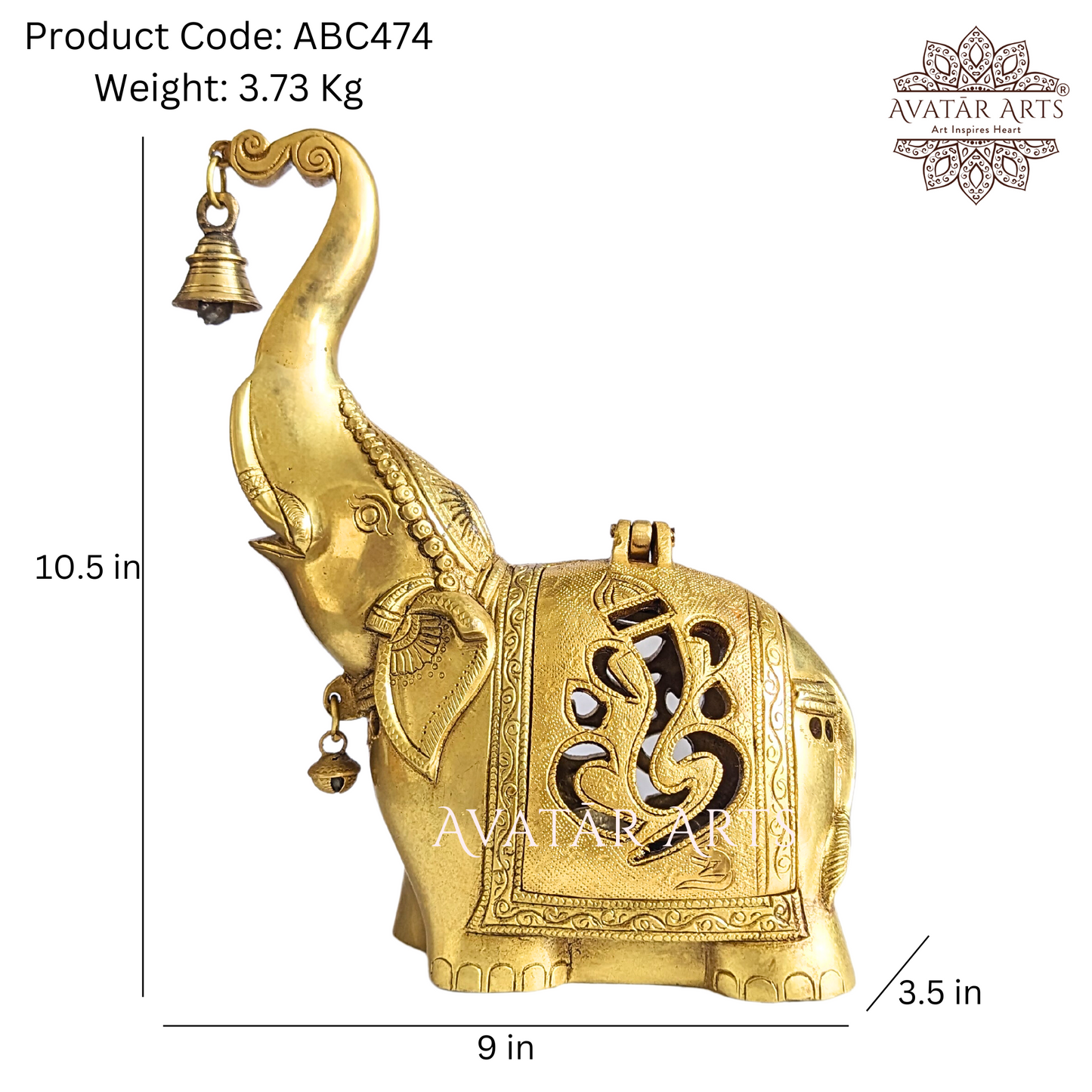 Uptrunk Elephant cum lamp for Home Decor